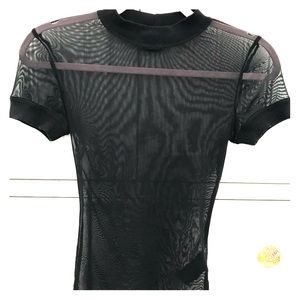 urban Outfitters- Out From Under Sheer Black Shirt